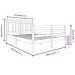 vidaXL Cadre de lit sans matelas bois massif