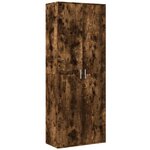 vidaXL Buffet haut chêne fumé 70x35x180 cm bois d'ingénierie