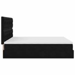 VidaXL Cadre de lit ottoman avec matelas noir 200x200cm velours