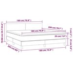 vidaXL Sommier à lattes de lit avec matelas LED Vert foncé 180x200 cm
