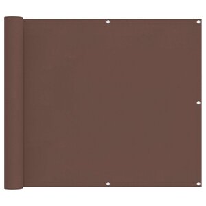 vidaXL Écran de balcon 100 x 800 cm Tissu Oxford Rectangulaire Marron