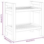 vidaXL Table d'appoint de salle de bain 45x30x45cm bois de teck solide