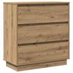 vidaXL Cabinet de chevet avec tiroir Chêne artisanal 71 x 34 5 x 75 cm