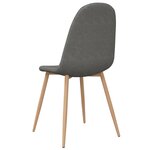 vidaXL Chaises à manger lot de 4 gris foncé tissu