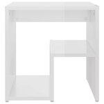 vidaXL Table de chevet blanc brillant 40x30x40 cm bois d'ingénierie