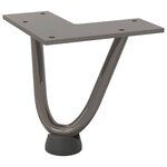 vidaXL Pieds en épingle à cheveux pour table basse 4 pièces Acier naturel 10 cm Acier massif