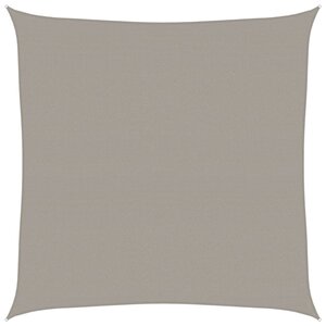 vidaXL Voile d'ombrage 160 g/m² carré gris clair 7x7 m PEHD