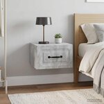 vidaXL Cabinet de chevet mural 2 Pièces Gris béton 34 5 x 33 x 20 cm