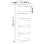 vidaXL Bibliothèque/séparateur de pièce gris béton bois d'ingénierie