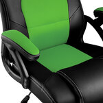 Tectake Chaise gamer TYSON - noir/vert