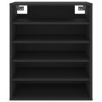 vidaXL Armoire à chaussures Noir 60x35x70 cm Bois d’ingénierie