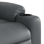 vidaXL Fauteuil de massage inclinable gris similicuir