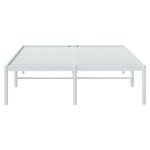 vidaXL Cadre de lit métal blanc 135x190 cm