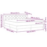 vidaXL Lit à ressorts avec matelas Vert foncé 200 x 180 cm Polyester