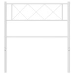 vidaXL Tête de lit métal blanc 100 cm