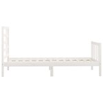 vidaXL Cadre de lit Blanc Bois de pin massif 100x200 cm