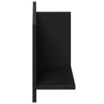 vidaXL Armoire murale 70x16 5x30 cm noir bois d'ingénierie