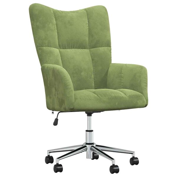 vidaXL Chaise de relaxation Vert clair Velours
