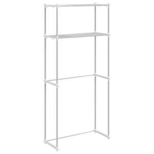 vidaXL Étagère pour machine à laver Blanc 70 x 27 x 136 cm Aluminium