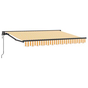 vidaXL Auvent rétractable électrique Jaune et blanc 3 5 x 2 m