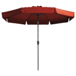 Madison Parasol de jardin Flores Luxe 300 cm rond rouge brique