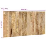 vidaXL Tête de lit 160 cm bois de manguier brut massif