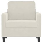 vidaXL Fauteuil Crème 60 cm Velours