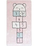 Tapis enfant Marelle 120 x 160 cm - Rose