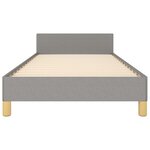 vidaXL Cadre de lit avec tête de lit Gris clair 90x190 cm Tissu