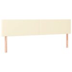 vidaXL Lit à sommier tapissier avec matelas Crème 180x200cm Similicuir