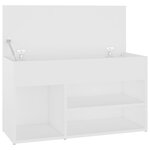 vidaXL Banc à chaussures Blanc 80x30x45 cm Bois d’ingénierie