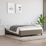 vidaXL Cadre de lit Taupe 140x190 cm Tissu