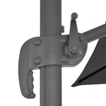 vidaXL Parasol de jardin avec base portable anthracite