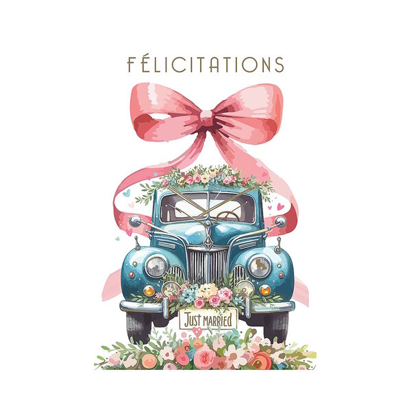 Carte De Voeux - Mariage - Félicitations Just Married