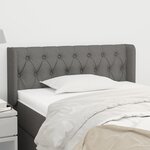 vidaXL Tête de lit avec oreilles Gris foncé 103x16x78/88 cm Tissu