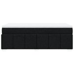 vidaXL Sommier à lattes de lit avec matelas Noir 90x190 cm Tissu
