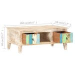 vidaXL Table basse 100x55x40 cm Bois d'acacia brut