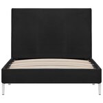vidaXL Cadre de lit sans matelas noir tissu 90x200 cm
