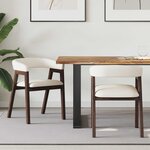 vidaXL Chaises de salle à manger 2 Pièces Marron Clair 54 x 57 x 73 cm