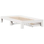vidaXL Cadre de lit sans matelas blanc 90x200 cm bois de pin massif