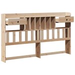 vidaXL Tête de lit avec rangement 200 cm bois massif de pin