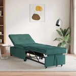 vidaXL Canapé-Lit Vert foncé 194 x 67 x 37 cm tissu