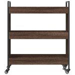 vidaXL Chariot de cuisine chêne marron 70x30x82 cm bois d'ingénierie