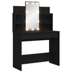 vidaXL Coiffeuse avec lumières LED noir 96x40x142 cm