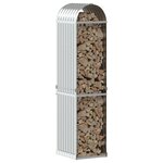 vidaXL Porte-bûches argenté 40x45x170 cm acier galvanisé