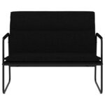 vidaXL Banc Noir 100x64x80 cm Tissu