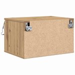 vidaXL Cabinet de chevet mural with chêne artisanal 50 x 36 x 30 cm