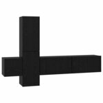 vidaXL Ensemble meuble TV 5 Pièces Chêne noir Bois d'ingénierie