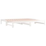 vidaXL Lit coulissant sans matelas blanc 2x(80x200)cm