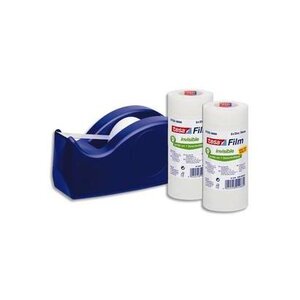 Lot de 12 adhésifs invisible 19 mm x 33 m avec 1 dévidoir offert TESA